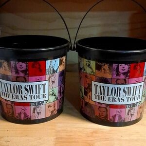 Taylor Swift The Eras Tour Black Multicolored Popcorn Snack Buckets.